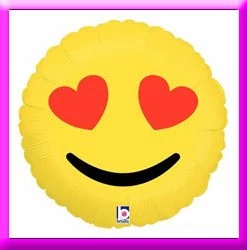 Bettallic 18" Emoji Balloon - Heart Eyes