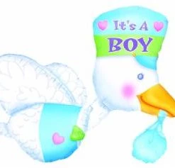 Dotsy's Entertainment Co. STORK ITS A BOY 32" Foil Balloon Baby