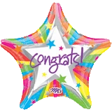 Anagram Balloons RAINBOW CONGRAT STAR 18" Foil Balloon