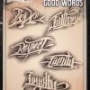 ProAiir Wiser's Good Words AirBrush Tattoo Pro Stencil