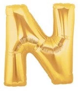 SKS Letter Balloons - Gold 36" 17 SKS Letter Balloons - Gold 36"