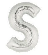 SKS Letter Balloons - Silver 36" 22 SKS Letter Balloons - Silver 36"