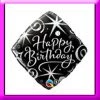 SKS 18" Birthday Black Elegant Balloon