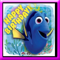 SKS 18" Foil Dory Happy Birthday Balloon 3 SKS 18" Foil Dory Happy Birthday Balloon