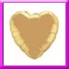 SKS 18" Gold Heart Foil Balloon