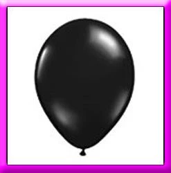 SKS 11" Black Latex Balloon