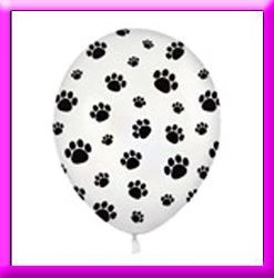 SKS 11" Paw Prints Latex Balloon