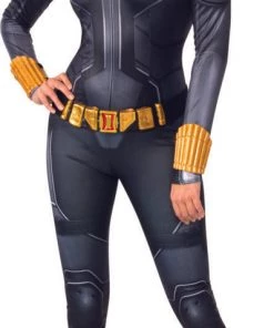 Dotsy's Entertainment Co. Superhero Adult Black Widow Deluxe Costume (Black Suit) – Black Widow Movie Adult Large
