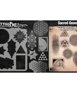 ProAiir Wiser's Sacred Geometry AirBrush Tattoo Pro Stencil Wiser's Tattoo Pro Stencils