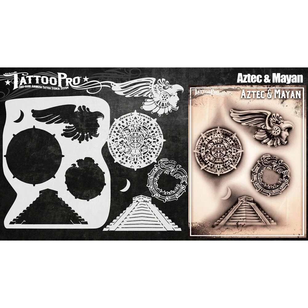 ProAiir Wiser's Tattoo Pro Stencils Wiser's Aztec & Mayan Tattoo Pro Stencil 4 ProAiir Wiser's Tattoo Pro Stencils Wiser's Aztec & Mayan Tattoo Pro Stencil