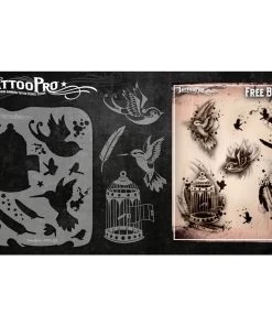 ProAiir Wiser's Free Birds Tattoo Pro Stencil