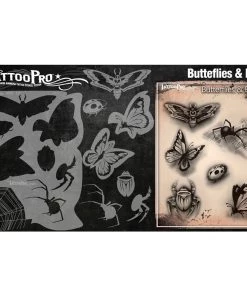 ProAiir Wiser's Butterflies & Bugs Tatto Pro Stencil 2