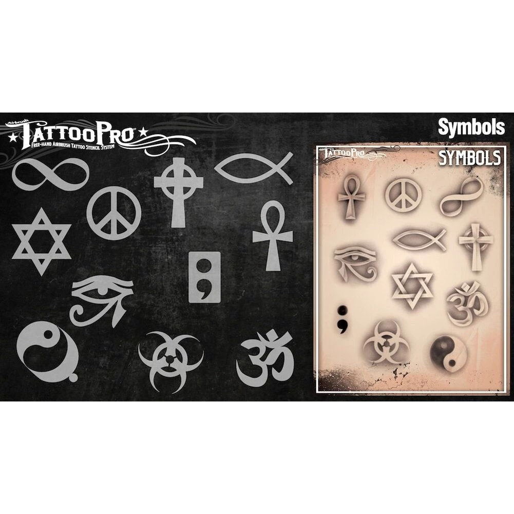 ProAiir Wiser's Tattoo Pro Stencils Wiser's Symbols AirBrush Tattoo Pro Stencil 4 ProAiir Wiser's Tattoo Pro Stencils Wiser's Symbols AirBrush Tattoo Pro Stencil