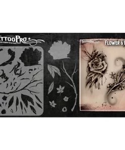 ProAiir Wiser's Tattoo Pro Stencils Wiser's Flower & Leaf Tattoo Pro Stencil