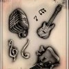 ProAiir Wiser's Rock And Roll Tattoo Pro Stencil 2