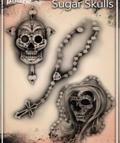 ProAiir Wiser's Tattoo Pro Stencils Wiser's Sugar Skulls Tattoo Pro Stencil 2