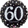 Dotsy's Entertainment Co. SPARKLING BIRTHDAY 60 HOLO 18" Round Foil Balloon