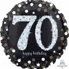 Dotsy's Entertainment Co. Letters/Numbers SPARKLING BIRTHDAY 70 HOLOGRAPHIC 18" ROUND FOIL BALLOON