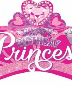 SKS Happy Birthday Princess Crown SuperShape Balloon