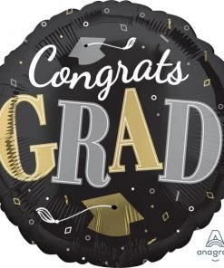 Dotsy's Entertainment Co. Graduation Anagram Balloons Congrats GRAD 18" Round Foil Balloon