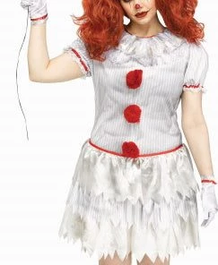 Dotsy's Entertainment Co. Carnevil Scary IT Clown Pennywise Adult Size 16-20 Plus Plus Size Halloween Costumes