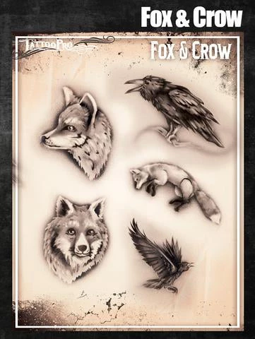 ProAiir Wiser's Tattoo Pro Stencils Wiser's Fox And Crow Tattoo Pro Stencil 3 ProAiir Wiser's Tattoo Pro Stencils Wiser's Fox And Crow Tattoo Pro Stencil