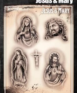 ProAiir Wiser's Jesus & Mary Tattoo Pro Stencil