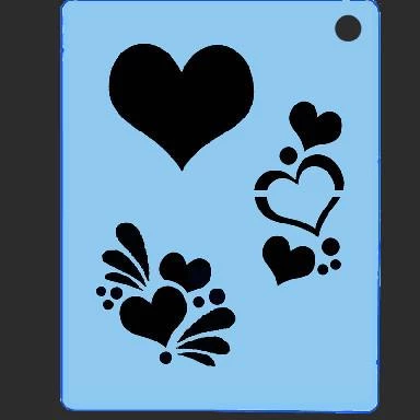 ProAiir QEZ Stencil - Heart Effects 3 ProAiir QEZ Stencil - Heart Effects