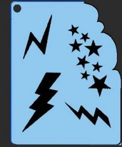 ProAiir Quick EZs QEZ Stencil - Lightning Bolt And Star