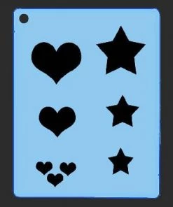 ProAiir QEZ Stencil - Hearts And Stars Quick EZs