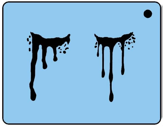 ProAiir Quick EZs QEZ Stencil - Bloody Eyes 3 ProAiir Quick EZs QEZ Stencil - Bloody Eyes