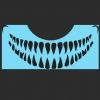 ProAiir QEZ Stencil - Scary Teeth Teeth And Eyelashes