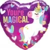 Qualatex The Valentine's Day Collection Pioneer Balloon Co UNICORN YOU'RE MAGICAL 18" Heart Balloon