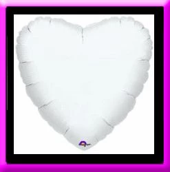 SKS 18" Ivory Heart Foil Balloon The Valentine's Day Collection