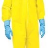 Dotsy's Entertainment Co. Yellow Hazmat Suit Adult Standard Sized Halloween Costume With Gas Mask