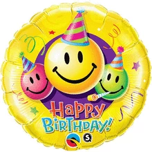 SKS 18" Birthday Smiley Faces Balloon Emoji