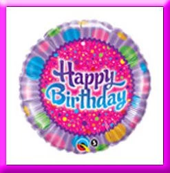 SKS 18in Birthday Sprinkles & Sparkles Balloon