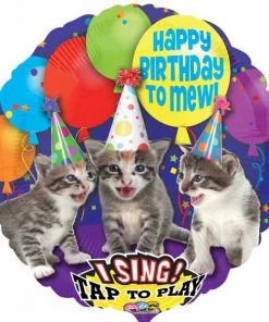 Dotsy's Entertainment Co. Birthday Anagram Balloons HAPPY DAY TO MEW 29" SING A TUNE Balloon