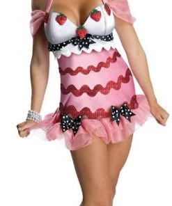 Dotsy's Entertainment Co. Ladies Sexy Happy Birthday Cake Adult Halloween Costume Size 10-12