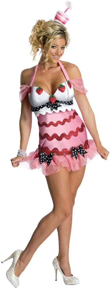 Dotsy's Entertainment Co. Ladies Sexy Happy Birthday Cake Adult Halloween Costume Size 10-12 3 Dotsy's Entertainment Co. Ladies Sexy Happy Birthday Cake Adult Halloween Costume Size 10-12