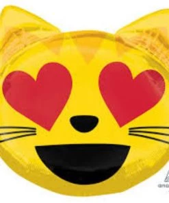 Dotsy's Entertainment Co. Cat Emoji Foil Balloon 22" Large Shape