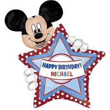 SKS 30" Mickey Birthday Foil Balloon Personalize