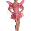 Rubies Enchanted Fairy Costume Adult Extra Small Pink Wings Women's Costumes