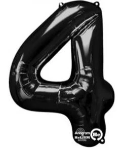 Anagram Number Balloons - Black 34