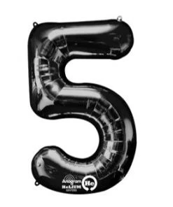 Anagram Number Balloons - Black 34