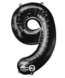 Anagram Number Balloons - Black 34