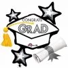 Dotsy's Entertainment Co. Graduation CONGRATS GRAD WHITE 31" SHAPE Foil Balloon