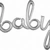Anagram Air Filled SCRIPT PHRASE Baby Balloon Silver Or Gold