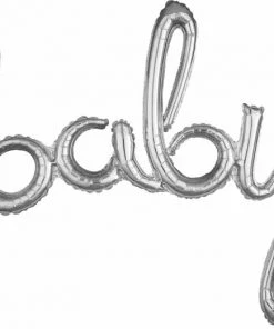 Anagram Air Filled SCRIPT PHRASE Baby Balloon Silver Or Gold