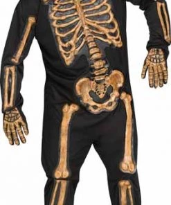 Dotsy's Entertainment Co. REALISTIC SKELETON BONES ADULT HALLOWEEN COSTUME PLUS TO 6'2"/300LBS Plus Size Halloween Costumes